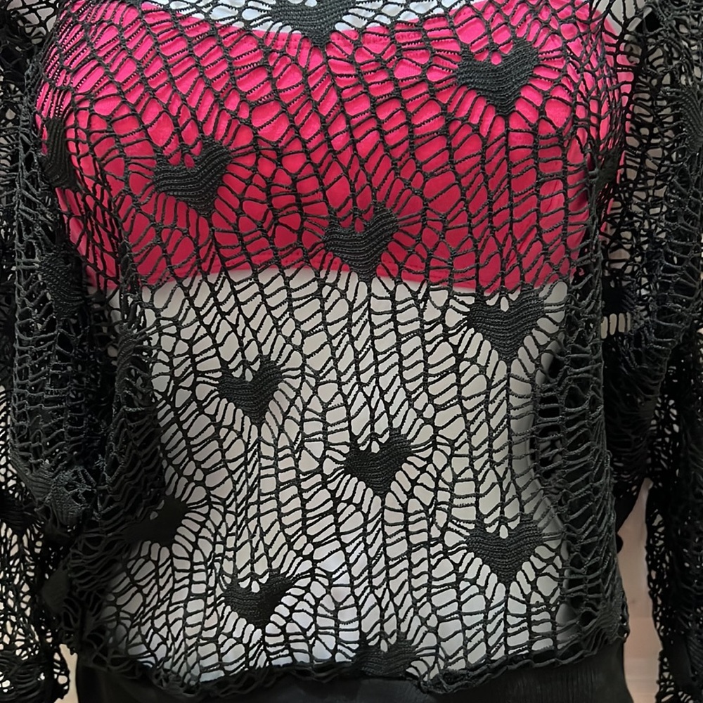 Black See Through Top - Picture 3 of 4
